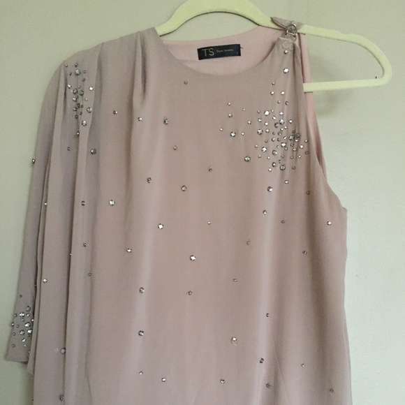 Silk embellished one-shoulder blouse - Picture 2 of 6